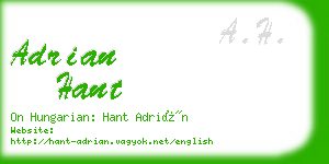 adrian hant business card